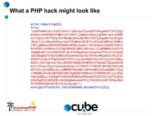 What a PHP hack might look like
 