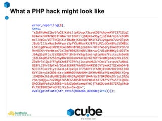 What a PHP hack might look like
 