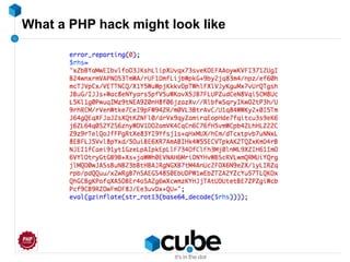 What a PHP hack might look like
 