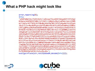 What a PHP hack might look like
 