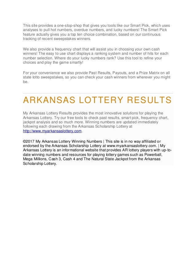 Arkansas Mega Millions Payout Chart
