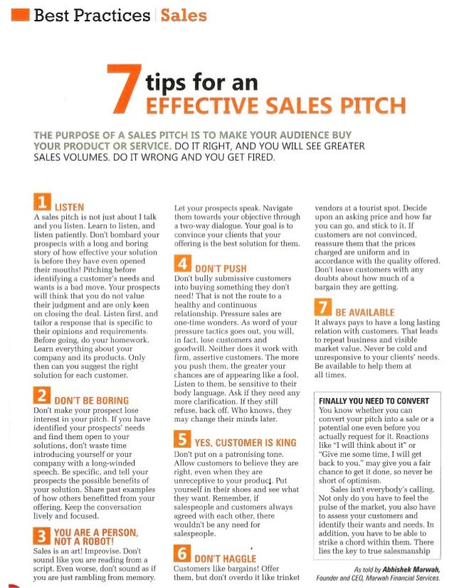 Best Practices Sales