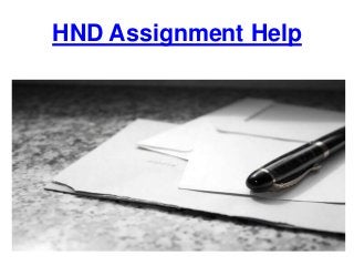 HND Assignment Help
 