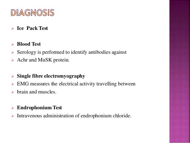eye muscles test MYASTHENIA GRAVIS