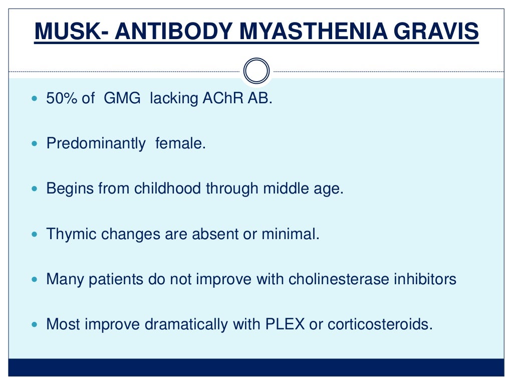 Myasthenia gravis management guideline