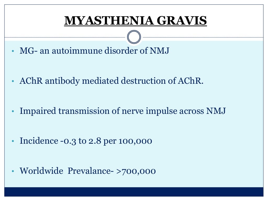 Myasthenia gravis management guideline