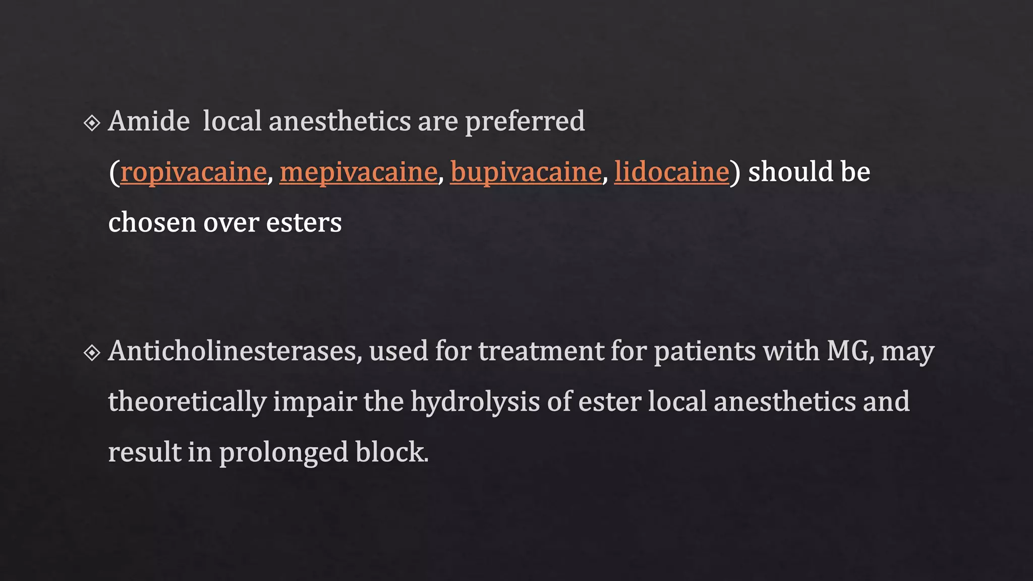 Myasthenia gravis and anesthesia