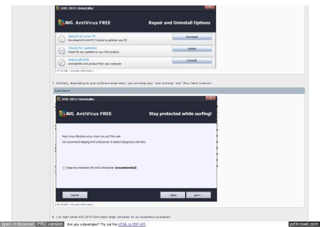 My AVG AntiVirus Free 2015 won't uninstall!