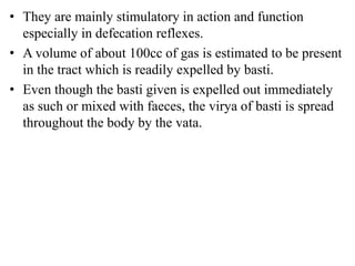 CLINICAL ASPECTS OF BASTI AND ITS MODE OF ACTION | PPTX