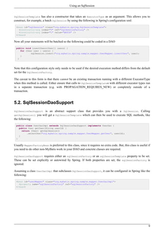 Mybatis spring-1.0.2-reference | PDF