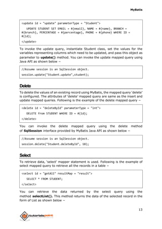 Mybatis tutorial | PDF