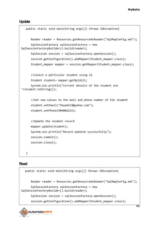 Mybatis tutorial | PDF