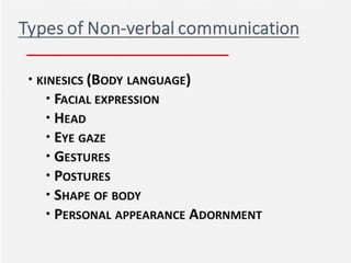 Verbal and Non-Verbal communication