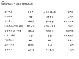 { } 카리스마 브랜드는 사람들이 ‘대체할 수 있는 것이 없다’고 믿는 어떤 제품이나 서비스,혹은 기업이다.