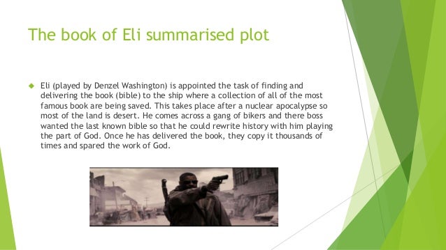 Book of eli synopsis role of bible