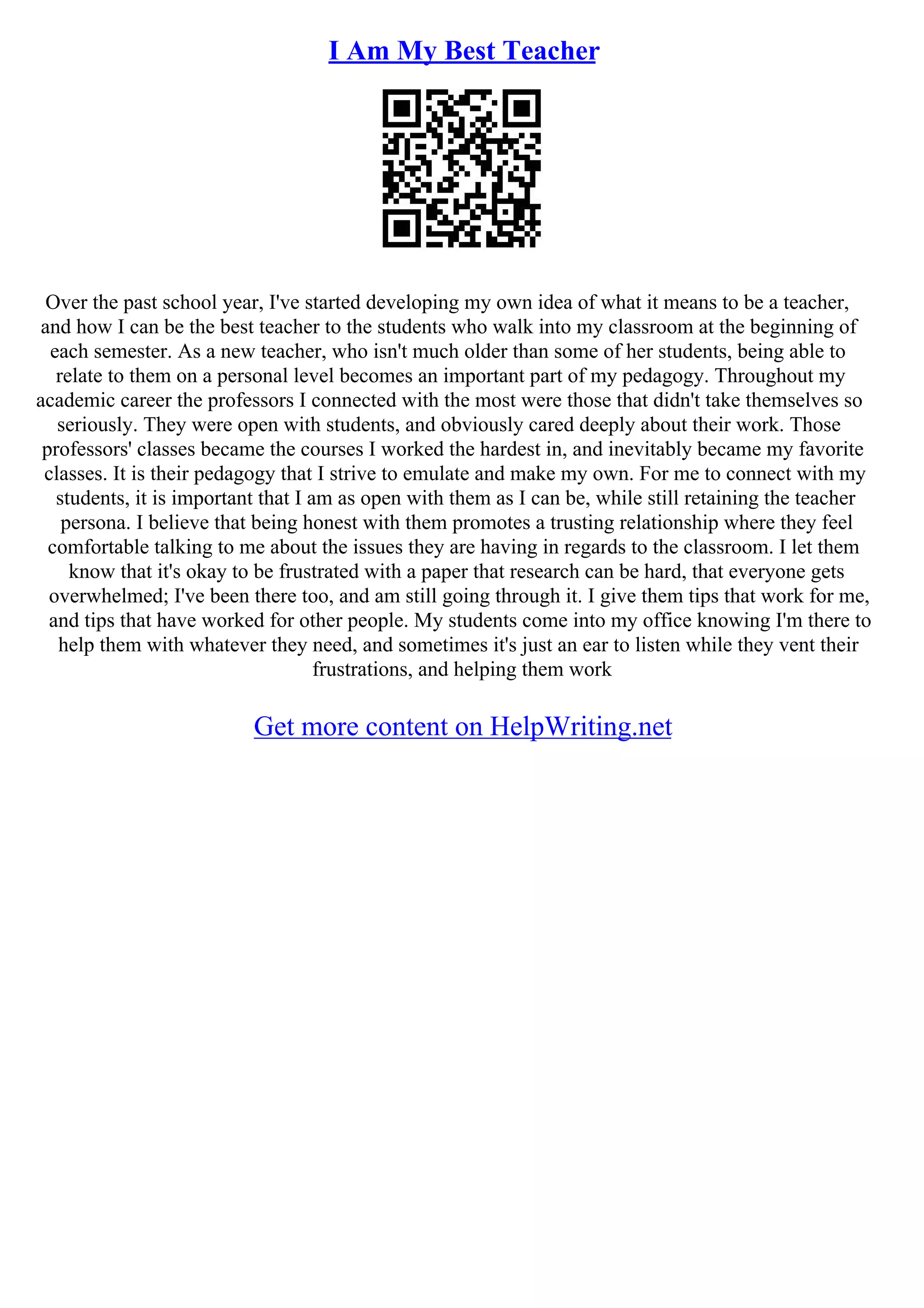 My Best Teacher Essay Pdf