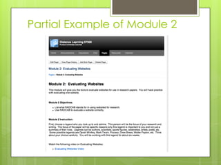 Partial Example of Module 2