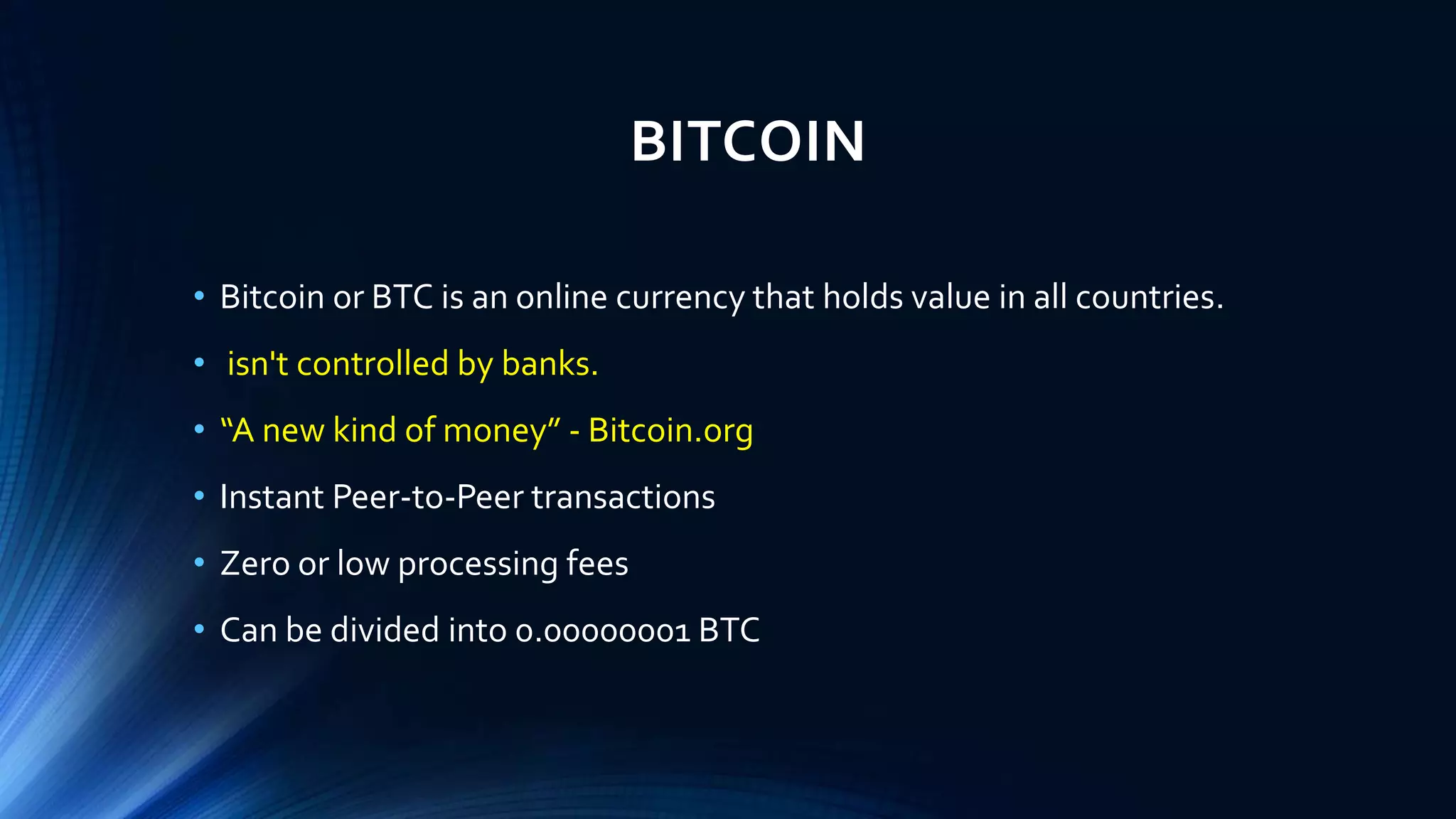 BITCOIN EXPLAINED | PPTX