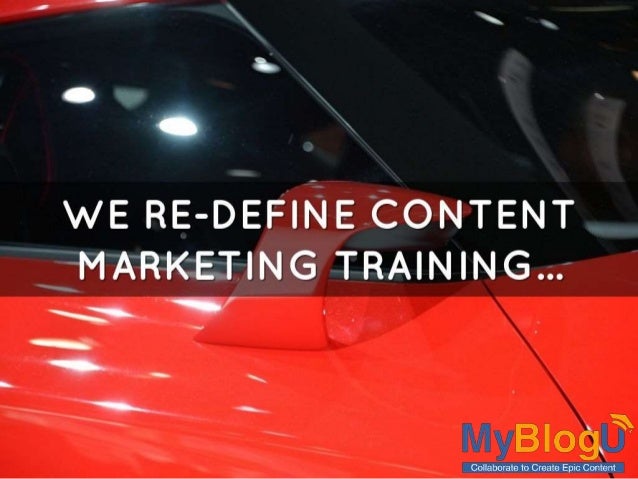 #MyBlogU 30-Day brainstorm challenge: Content Marketing Training Re-Defined! Slide 11