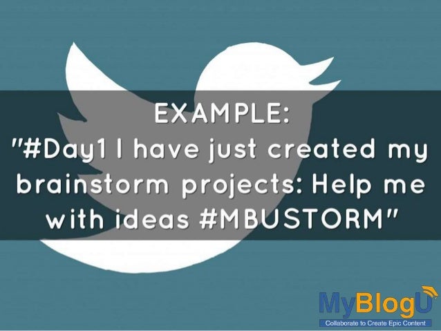 #MyBlogU 30-Day brainstorm challenge: Content Marketing Training Re-Defined! Slide 5