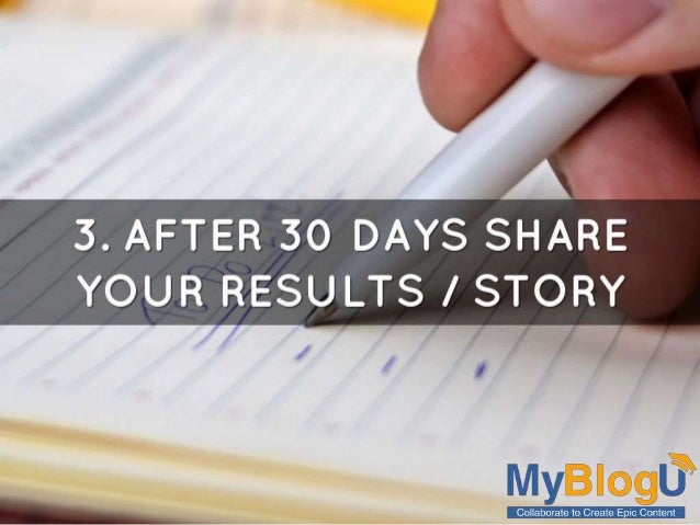 #MyBlogU 30-Day brainstorm challenge: Content Marketing Training Re-Defined! Slide 6