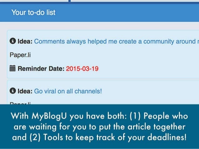 How @Myblogu Makes Blogging Enjoyable! Slide 13