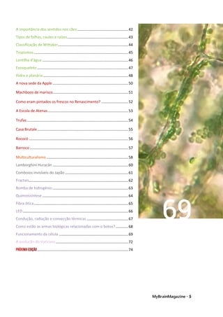 MyBrainMagazine • 5
.................................................42
...........................................................43
....................................................................44
...........................................................................................45
...................................................................................46
........................................................................................47
..................................................................................48
.........................................................................50
.........................................................................51
..........................52
..............................................................................53
..................................................................................................54
........................................................................................55
................................................................................................56
...............................................................................................57
...............................................................................58
.........................................................................60
.............................................................61
................................................................................................62
.........................................................................63
...................................................................................64
...........................................................................................65
......................................................................................................66
........................................67
............68
...................................................................69
......................................................................72
........................................................................................74
 