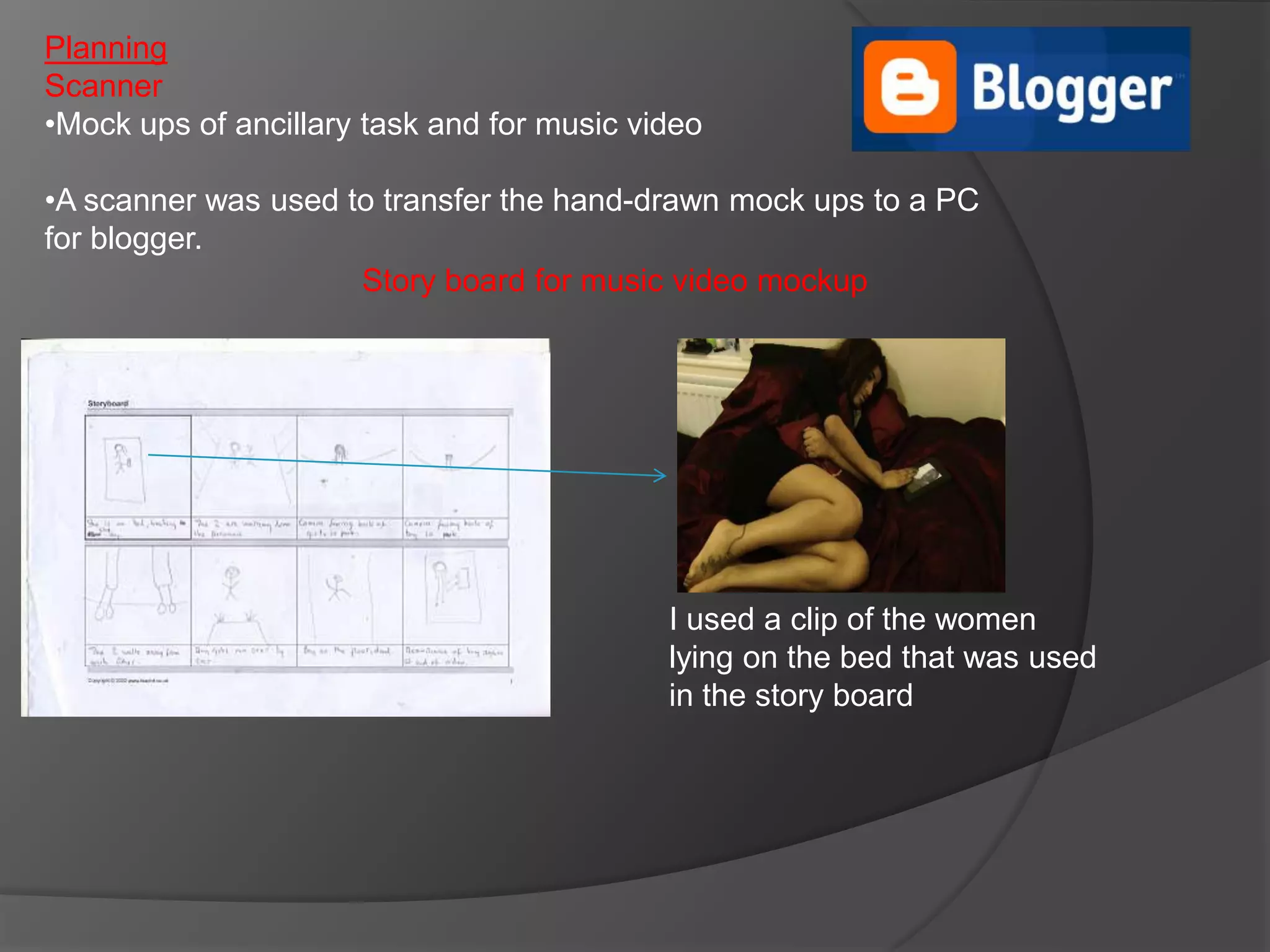 Learnt how to clip footage into smaller pieces.Skills devloped on how to use Final Cut Pro Microsoft Word software Keeping a record of the progress through diary entries of what we have done on a specific day Final cut pro Before After Editing  The original clip has been modified by adding a layer on top of it. The effect of the editing layer produced shows that she is remembering the boy, as he can faintly be seen