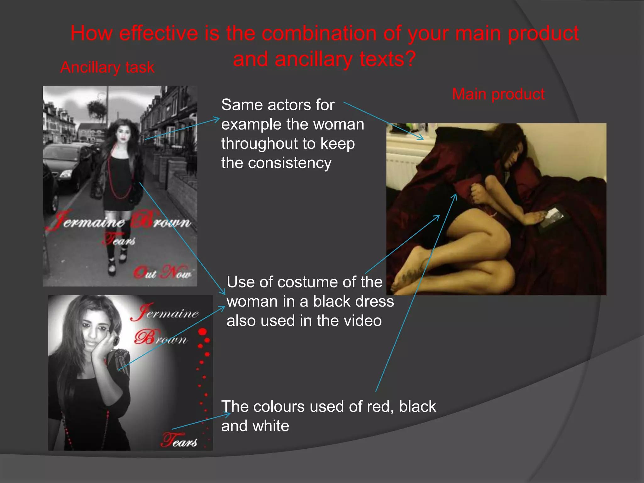  The dominate meaning of love, loss and loneliness highlighted in title's of the song  ‘Tears’ but also ‘Try sleeping with a broken heart  as this is emphasised through the  limited use of colours to create a emotional identification towards the characters