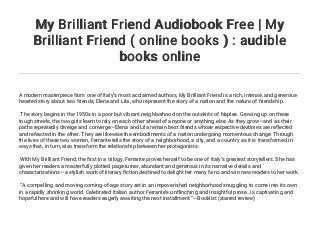 my brilliant friend book