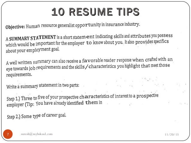 important parts of a resumes