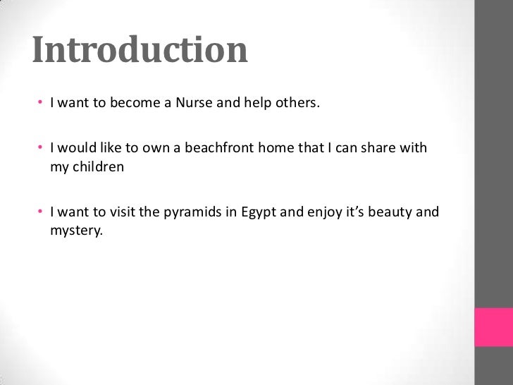 My bucket list presentation