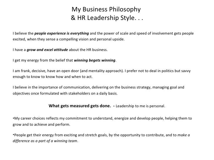 Business philosophy paper