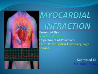 Presented By-
Krishna Kumar
Department of Pharmacy,
Dr. B. R. Ambedkar University, Agra
282002
Submitted To-
Mr. Manoj Yadav
 