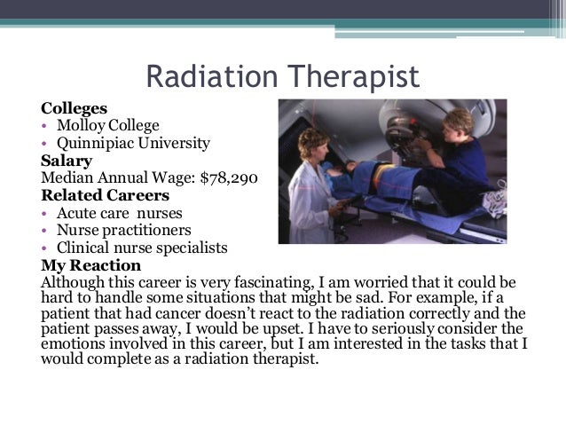 my career clusters powerpoint radiation therapy career