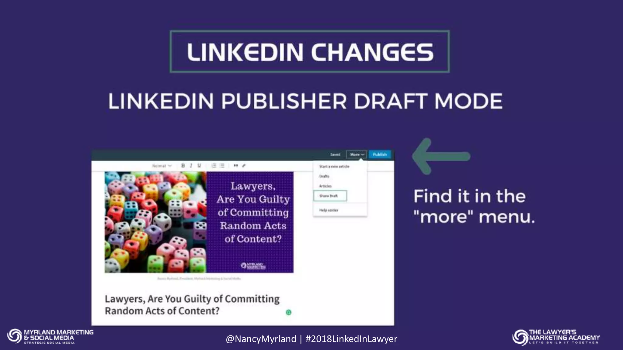 @NancyMyrland | #2018LinkedInLawyer