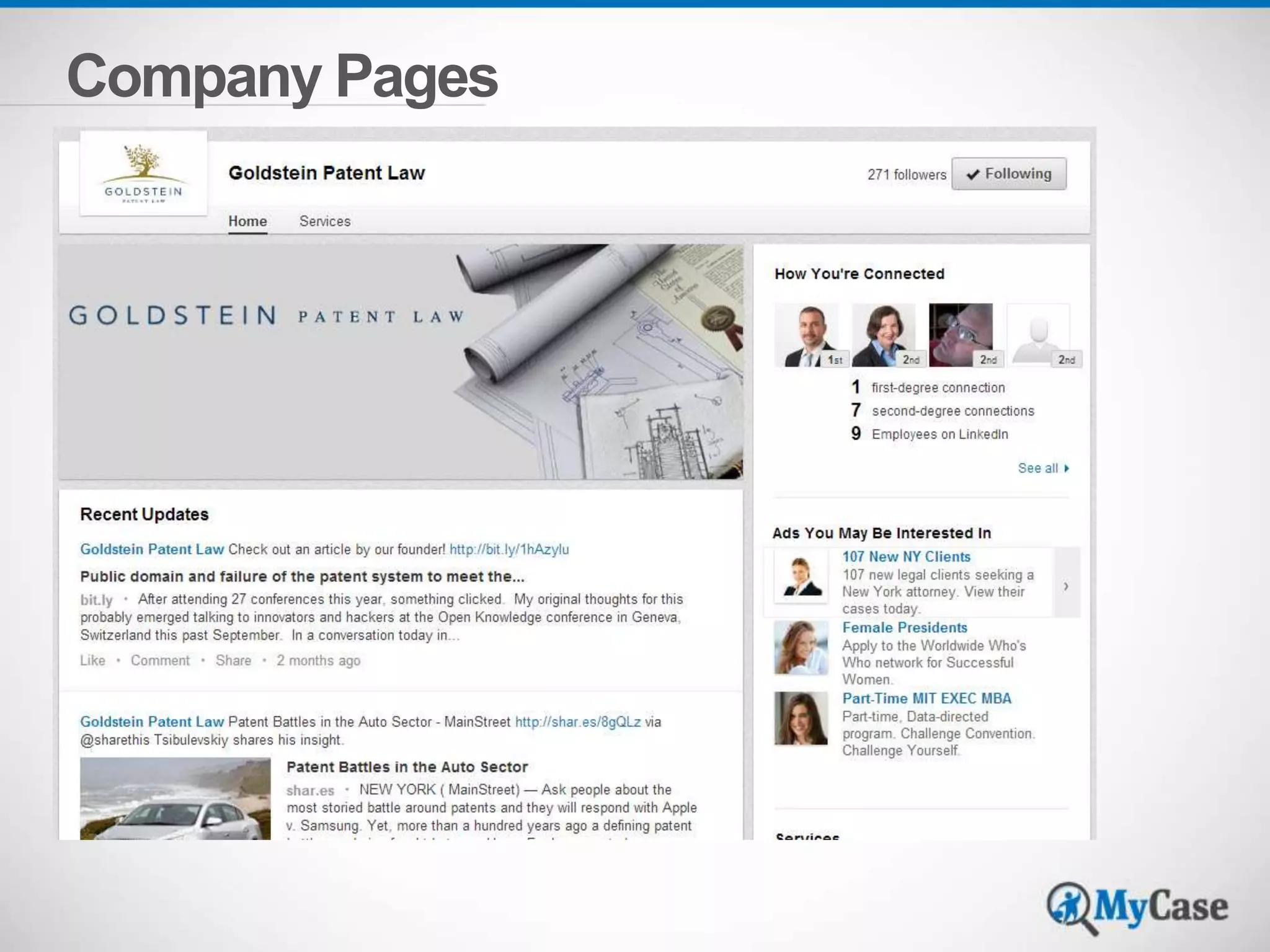 Company Pages 
 
