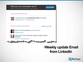 *Weekly update Email 
from LinkedIn 
 