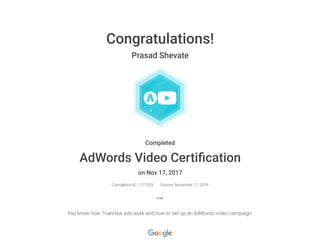 adwords video