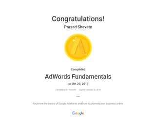 google adWords fundamentals | PDF