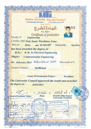 My certificates AND MY CV