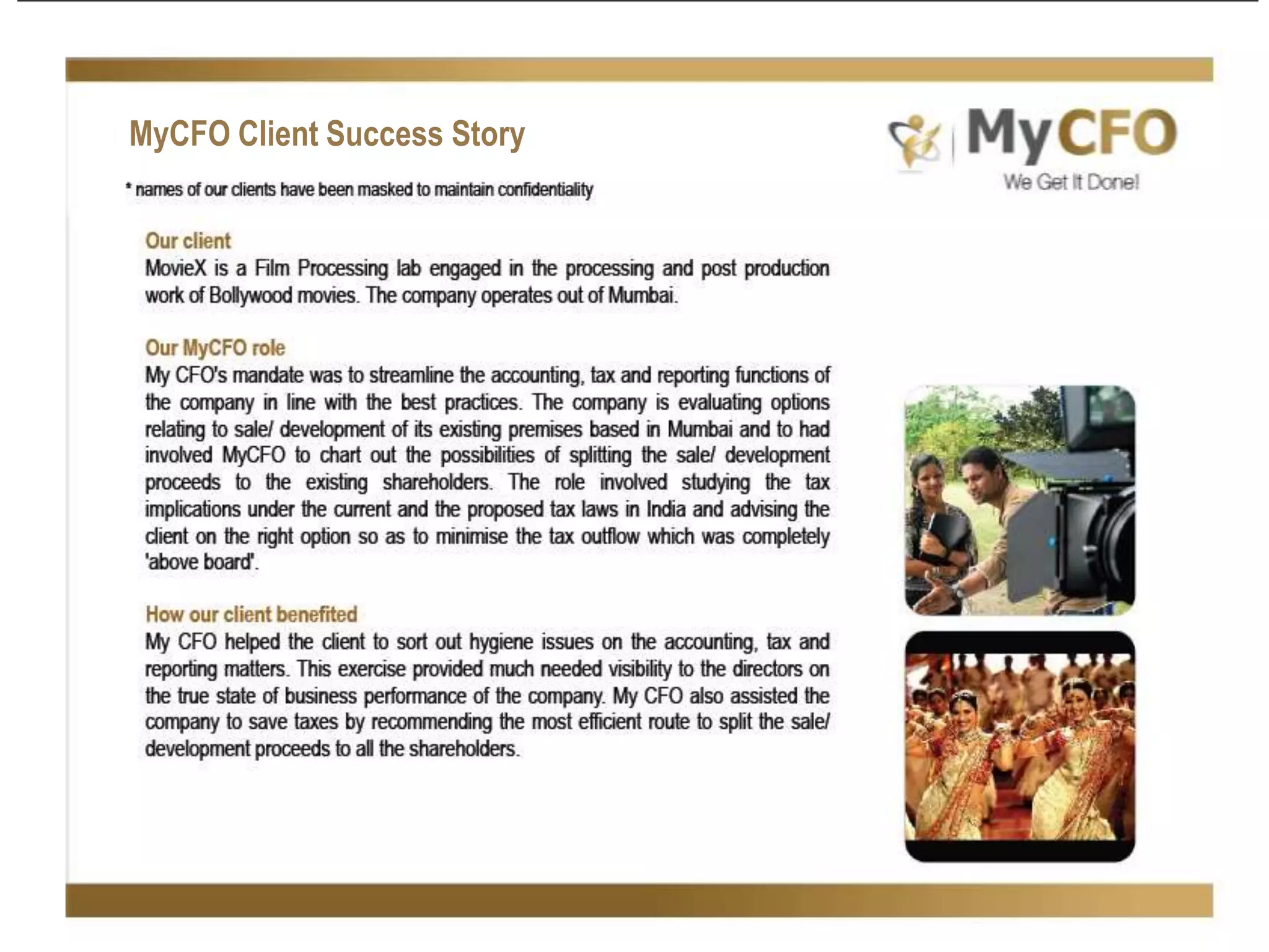 MyCFO Client Success Story