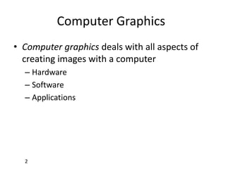 Introduction to computer graphics | PPTX