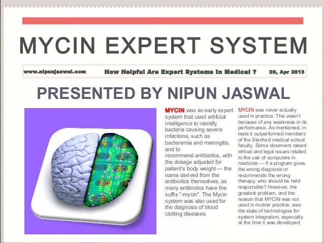 introduction to mycin expert system mycin