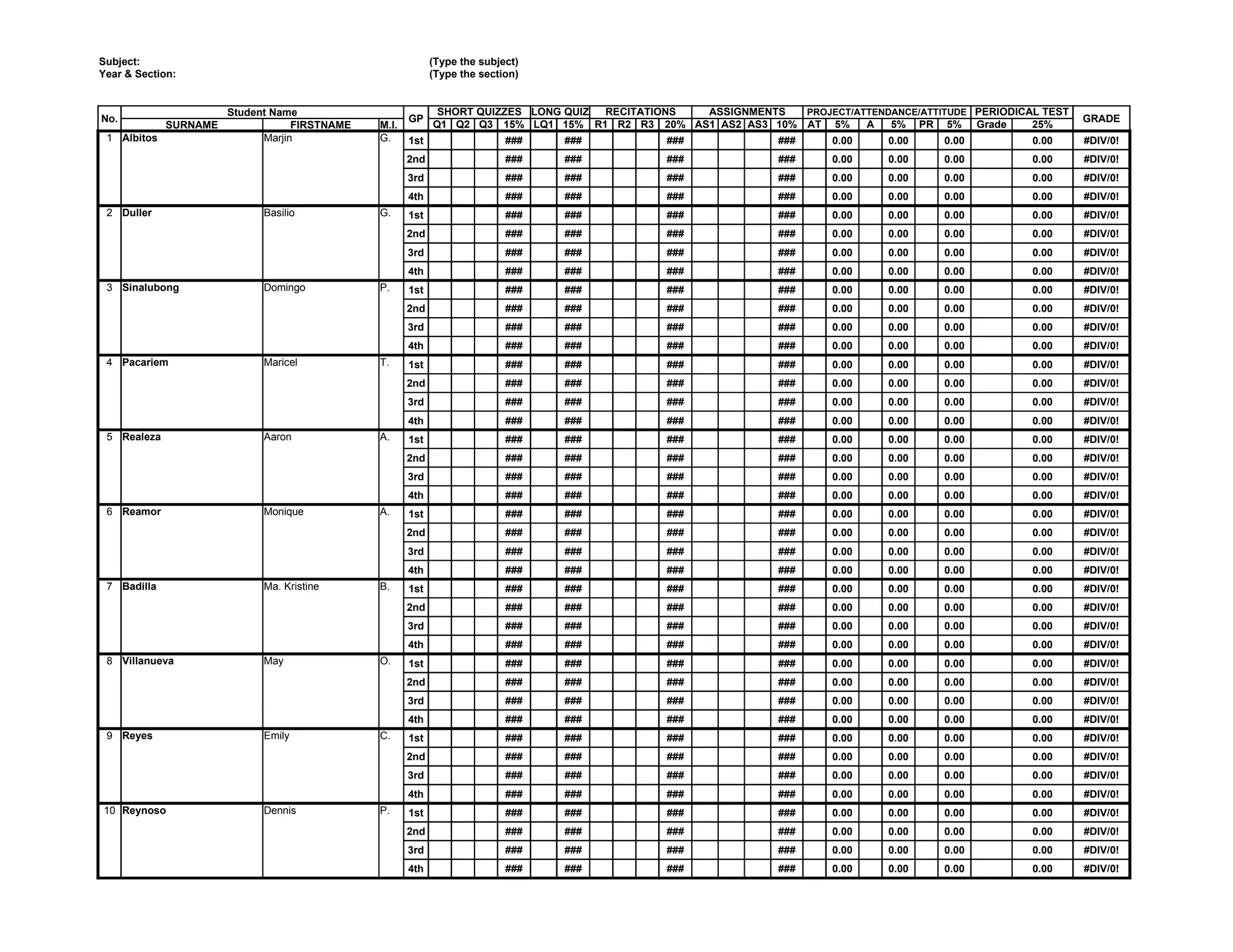 my-class-record-ppt-free-download
