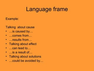 Sample Language Frame My clil powerpoint | PPT