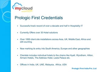 Prologic Software mycloud Hospitality | PPTX