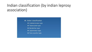 Indian classification (by indian leprosy
association)
 