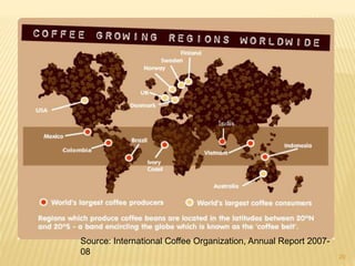 Source: International Coffee Organization, Annual Report 2007-
08 20
 