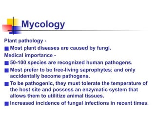 Comprehensive Overview of Mycology: Fungal Biology, Pathology, and ...